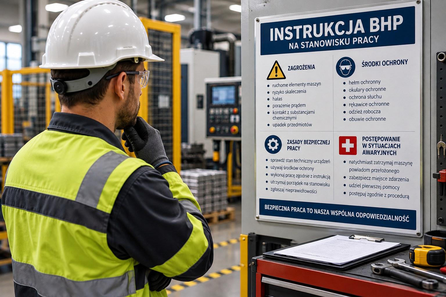 You are currently viewing Instrukcja BHP na stanowisku pracy – co powinna zawierać i kiedy jest potrzebna?